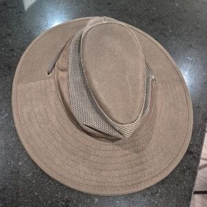 Wide Brim Outdoorsman Hat - Brown